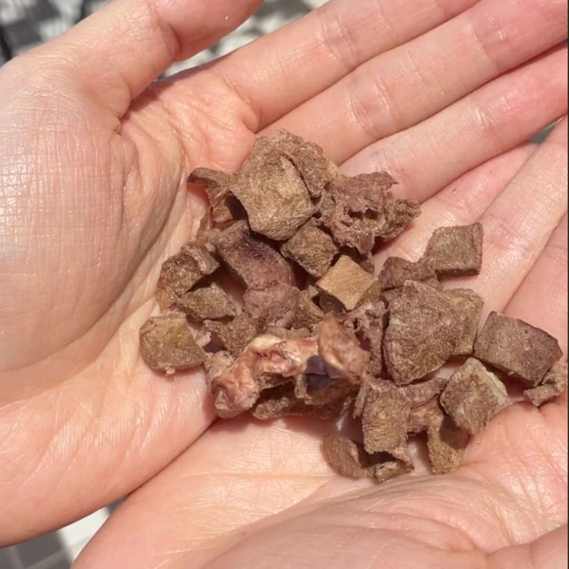 The Paw Grocer Freeze Dried Diced Dogs & Cats Treats Lamb Hearts  | PeekAPaw Pet Supplies