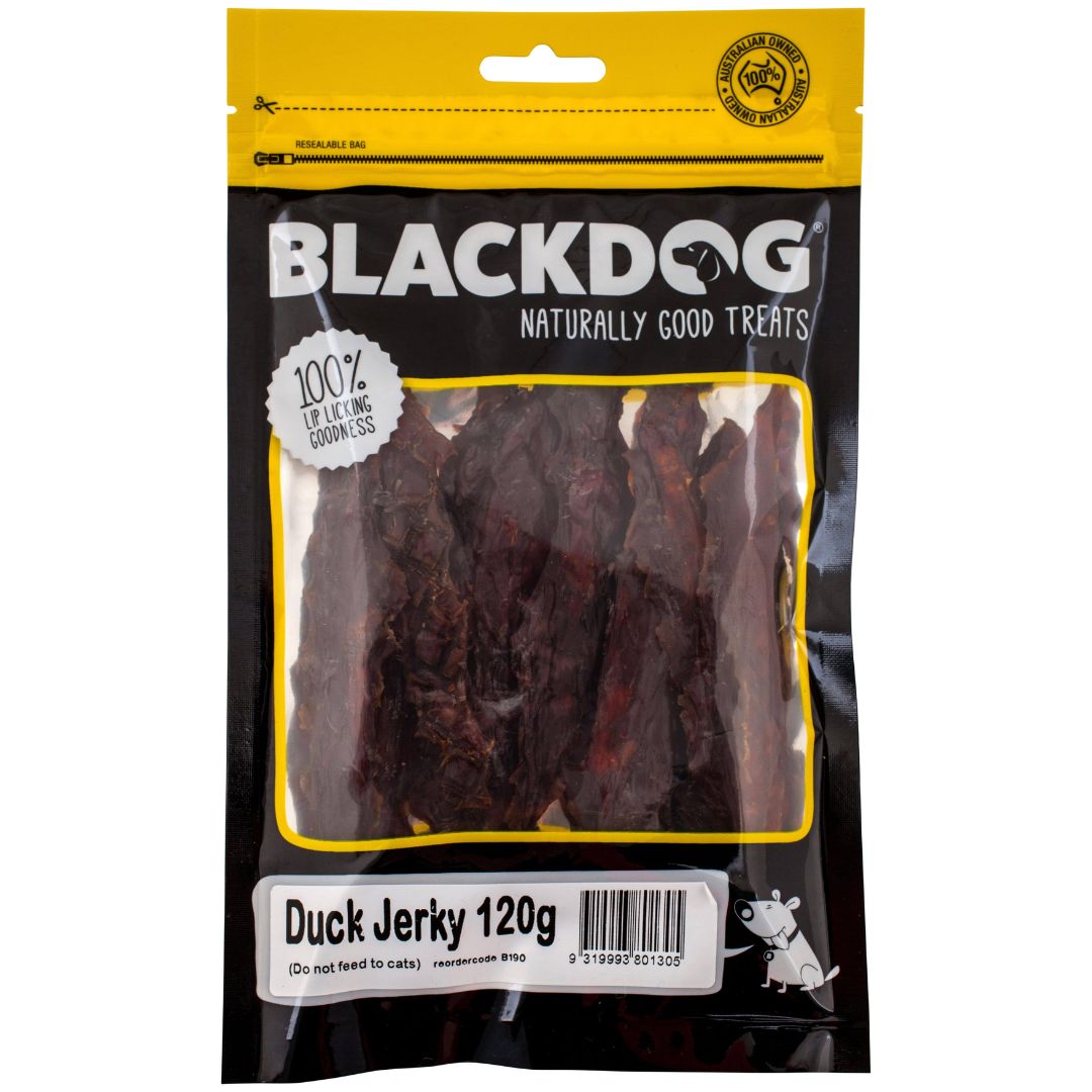 Blackdog Duck Jerky Dog Treats - 120g | PeekAPaw Pet Supplies