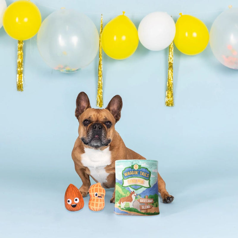 Fringe Studio Plush Burrow Dog Toy - Waggin' Tails Trail Mix | PeekAPaw Pet Supplies