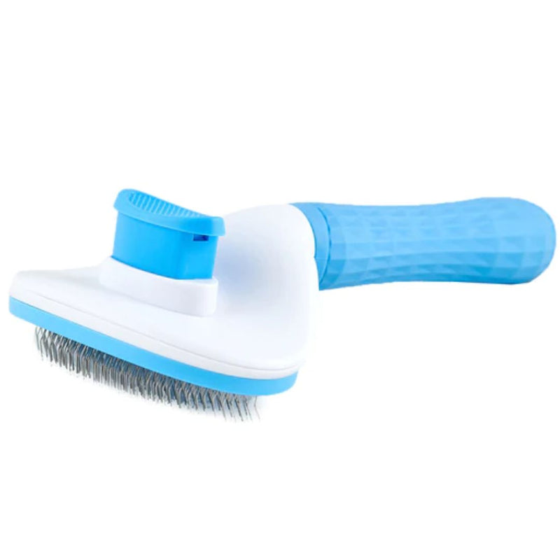 All Fur You Self Clearing Pet Comb - Blue | PeekAPaw Pet Supplies