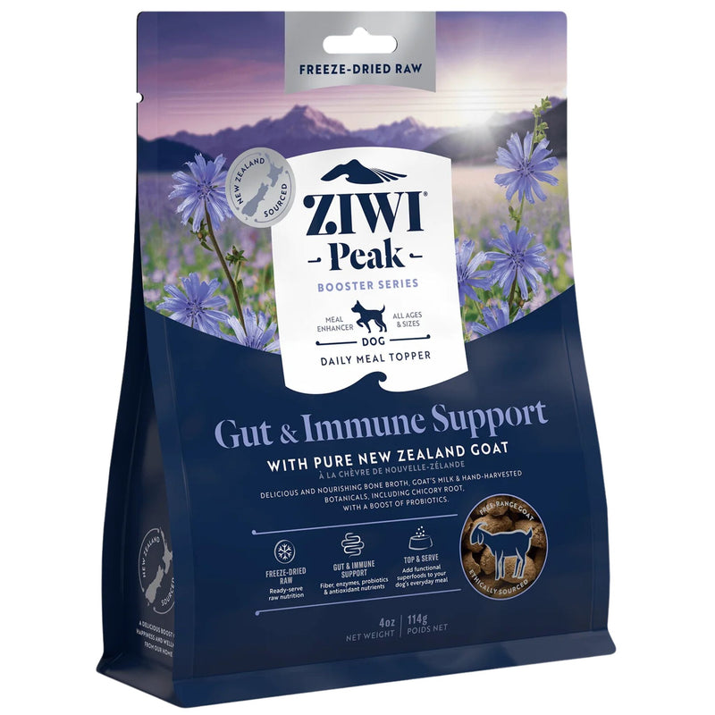 ZIWI Peak Freeze Dried Dog Boosters Gut & Immune Support - Goat 114g | PeekAPaw Pet Supplies