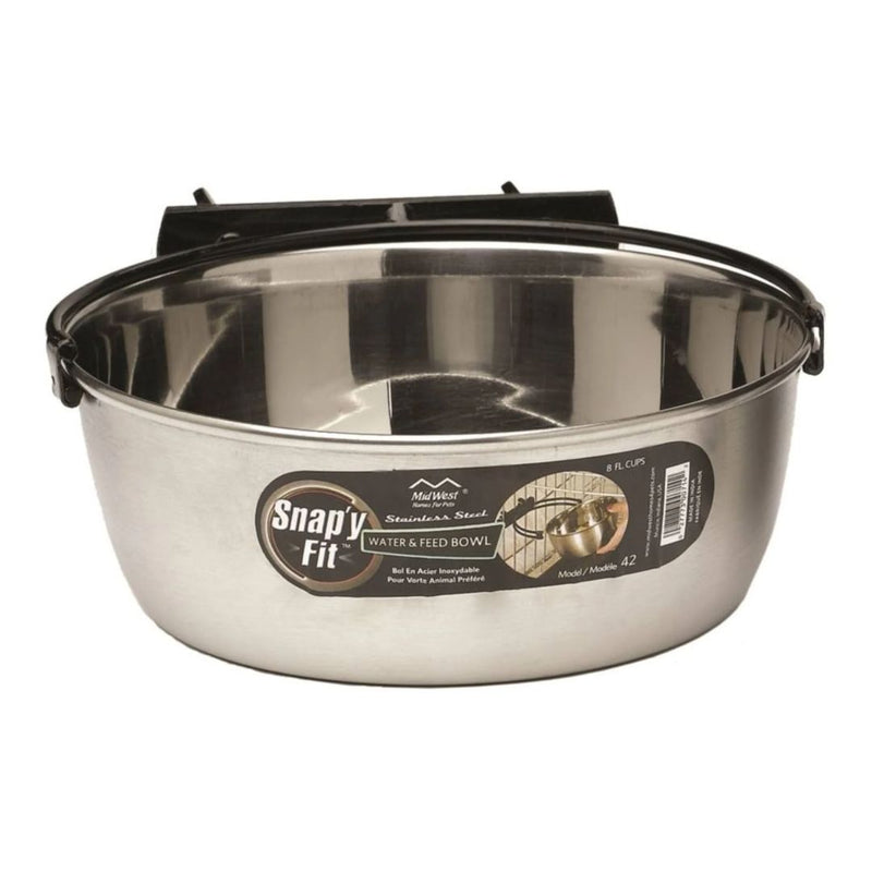 MidWest Homes for Pets Snap'y Fit Food & Water Dog Bowl | PeekAPaw Pet Supplies