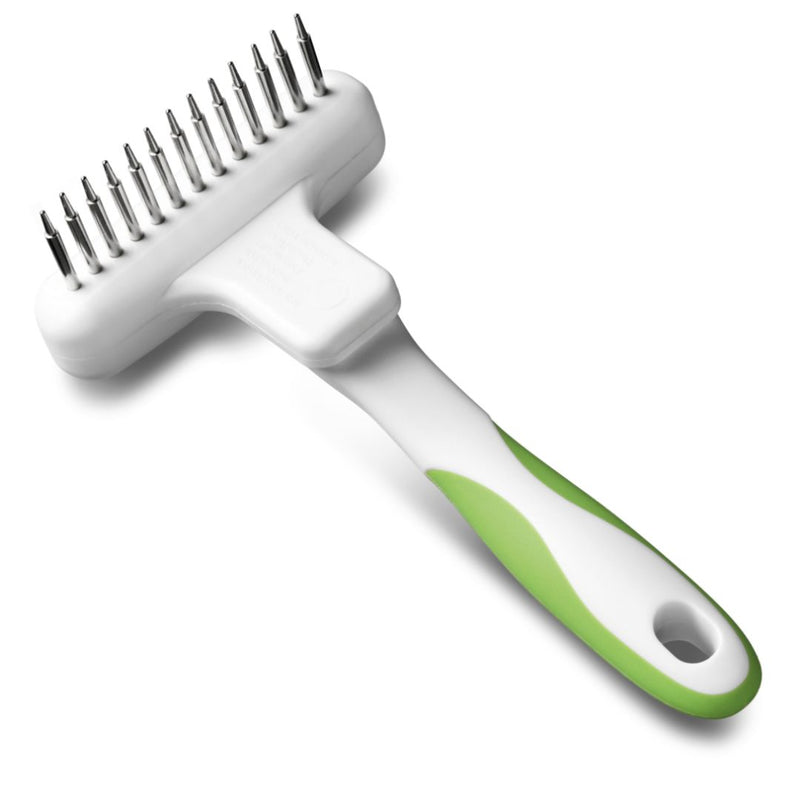 Andis Pet Grooming Flexible Rake Comb White Lime Green  | PeekAPaw Pet Supplies