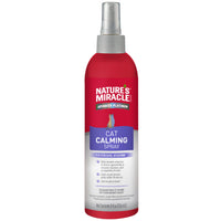 Front label, red spray bottle, Nature's Miracle Advanced Platinum Cat Calming Spray