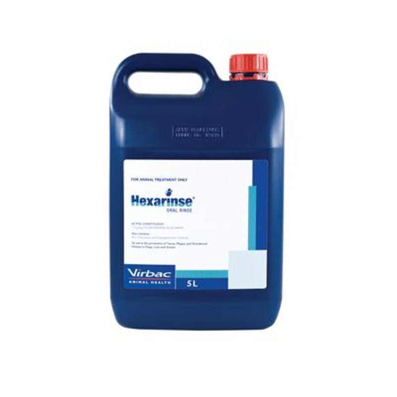 Virbac Hexarinse oral Rinse for Dogs, Cats and Horses - 5L | PeekAPaw Pet Supplies