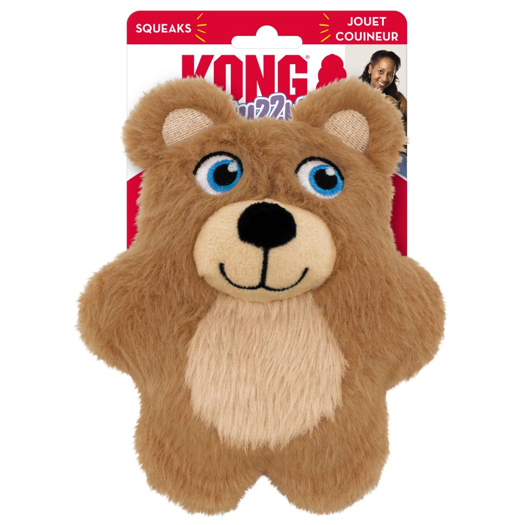 KONG Dog Toys Snuzzles Kiddos Teddy Bear- Small | PeekAPaw Pet Supplies
