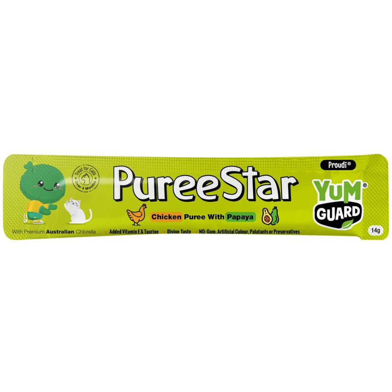 YumGuard Puree Star for Dog & Cat Chicken with Papaya - 14g x6 | PeekAPaw Pet Supplies