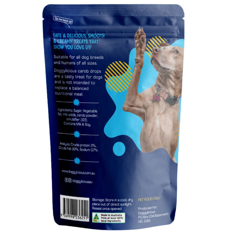 Doggylicious Training Treats Carob Drops | PeekAPaw Pet Supplies