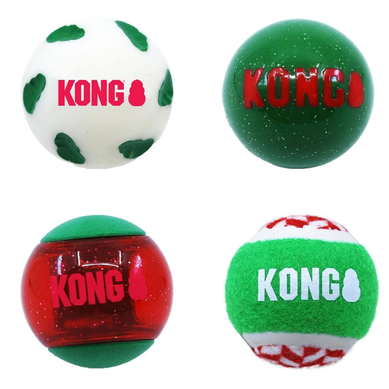 KONG Dog Toys Holiday Occasions Balls | PeekAPaw Pet Supplies