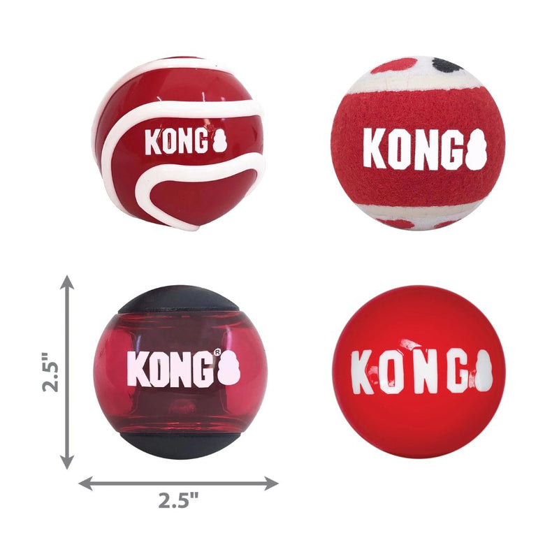 KONG Dog Toys Signature Balls Assorted | PeekAPaw Pet Supplies
