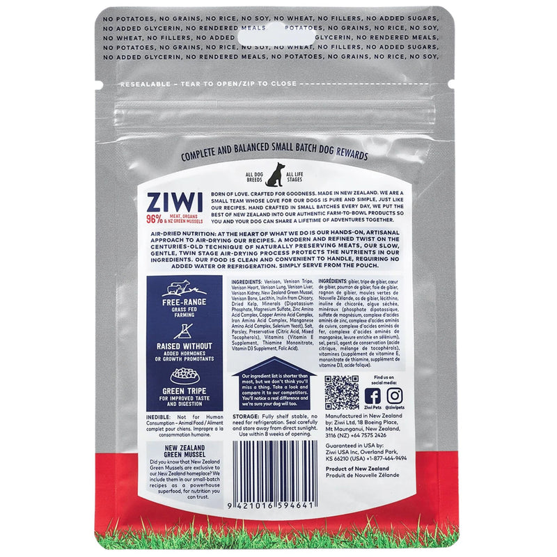ZIWI Dog Treats Good Dog Rewards - Venison - 85g | PeekAPaw Pet Supplies