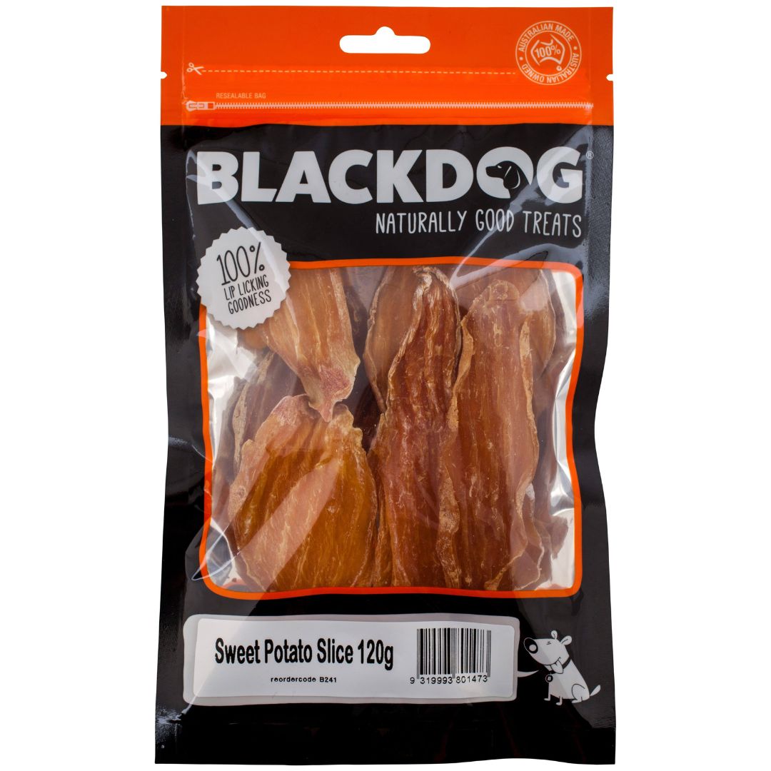 Blackdog Sweet Potato Slice Dog Treats - 120g | PeekAPaw Pet Supplies