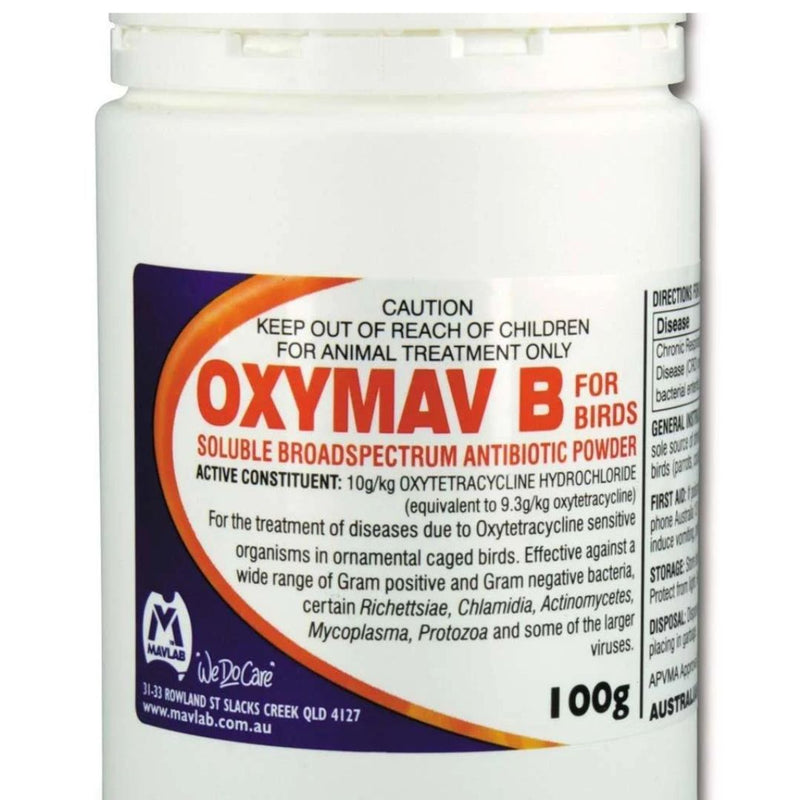 Mavlab Oxymav B Powder for Birds - 100g | PeekAPaw Pet Supplies