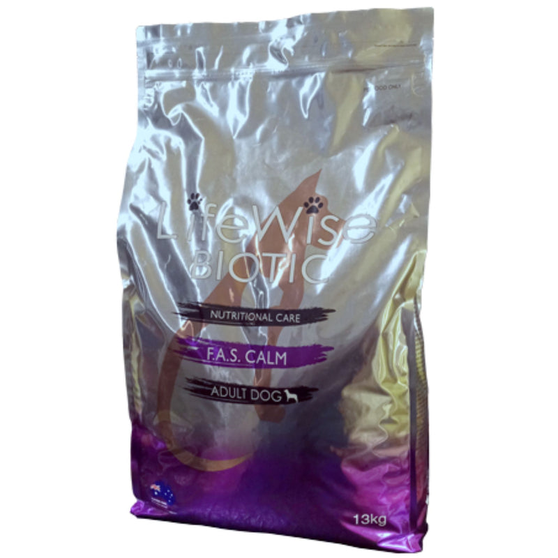 LifeWise Dry Dog Food Biotic F.A.S Calm 13kg | PeekAPaw Pet Supplies