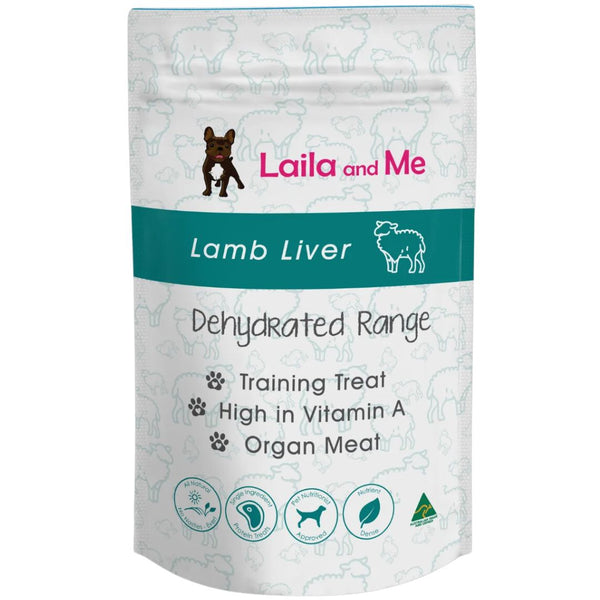 Laila & Me Dehydrated Range Cat & Dog Treats Lamb Liver - 100g | PeekAPaw Pet Supplies