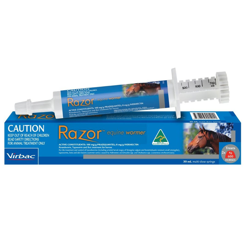 Virbac Razor Equine Wormer Multi-Dose Wormer for Horses - 30 | PeekAPaw Pet Supplies