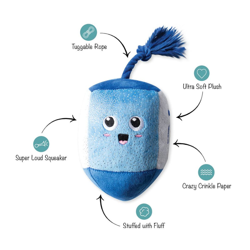 Fringe Studio Plush Rope Dog Toy - Go For Spin Driedel  | PeekAPaw Pet Supplies