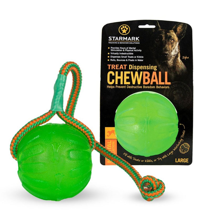 Starmark Dog Toys Swing & Fling Chew Ball | PeekAPaw Pet Supplies