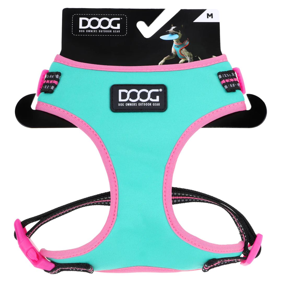 Doog Neoflex Soft Dog Harness - (Neon High Vis) Rin Tin Tin - Medium | PeekAPaw Pet Supplies