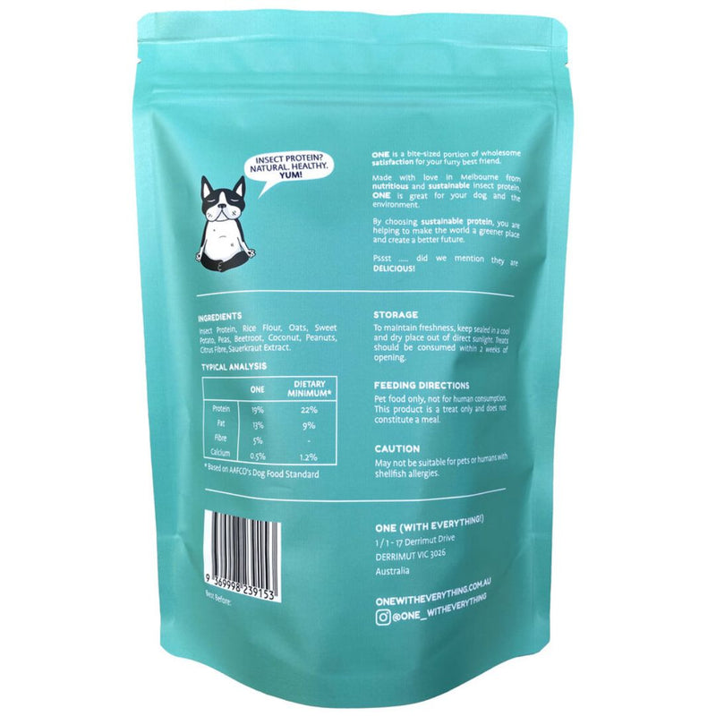 One with Everything Superfood Shortbread - Back | PeekAPaw Pet Supplies