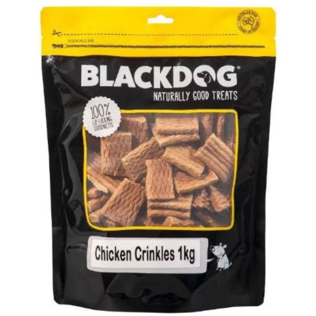 Blackdog Chicken Crinkles Dog Treats - 1kg | PeekAPaw Pet Supplies