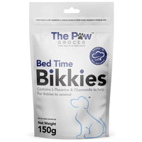 The Paw Grocer Bed Time Bikkies, 150g pack front