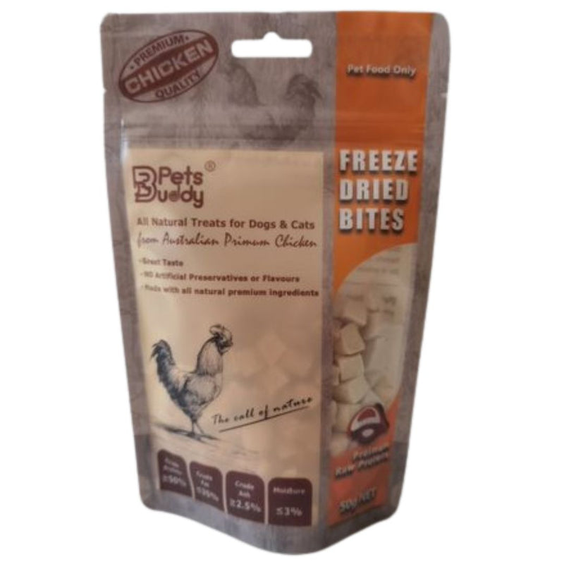 PetsBuddy Freeze-Dried Pet Treats for Dogs & Cats Chicken Breast