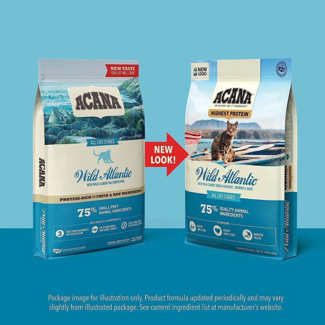 ACANA Dry Cat Food Wild Atlantic - Mackerel, Herring & Hake - New Look | PeekAPaw Pet Supplies