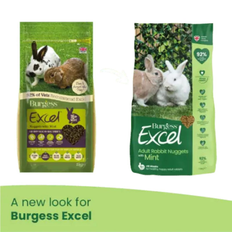Burgess Excel Rabbit Nuggets Mint - New Packaging | PeekAPaw Pet Supplies