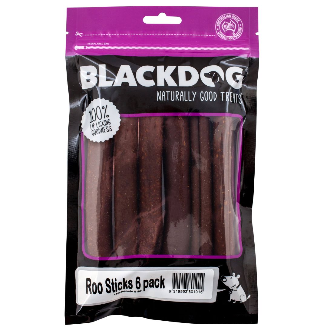 Blackdog Roo Sticks Dog Treats - 6Pack | PeekAPaw Pet Supplies