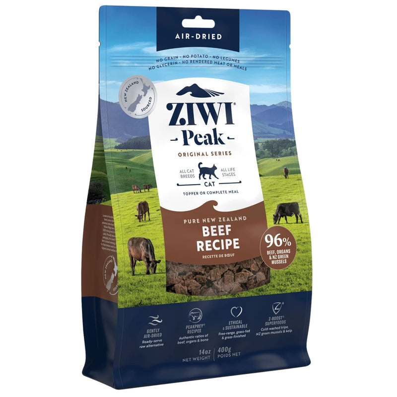 ZIWI Peak Cat Food Air Dried Beef 400g | PeekAPaw Pet Supplies