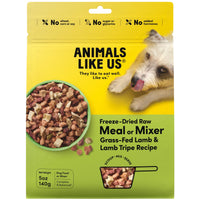 Animals Like Us Lamb & Tripe freeze-dried meal or mixer, packaging front