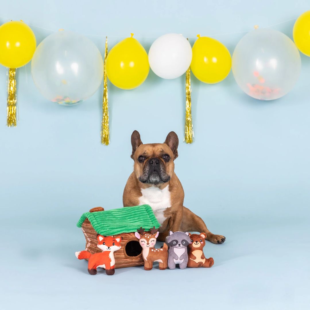 Fringe Studio Plush Burrow Interactive Dog Toy - On Cabin Time | PeekAPaw Pet Supplies