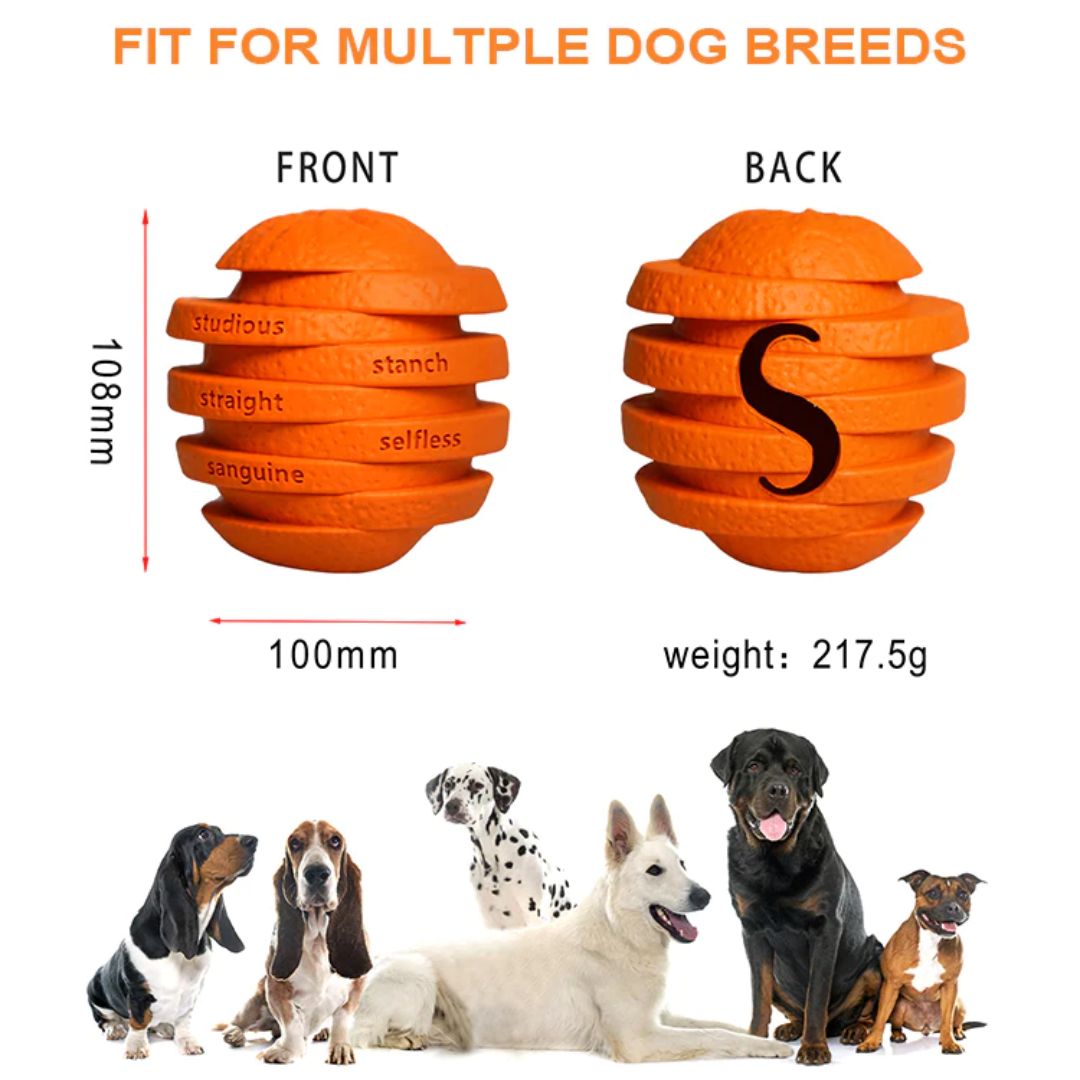 Petopia Ultra Tough Dog Toy Zesty Orange - S | PeekAPaw Pet Supplies