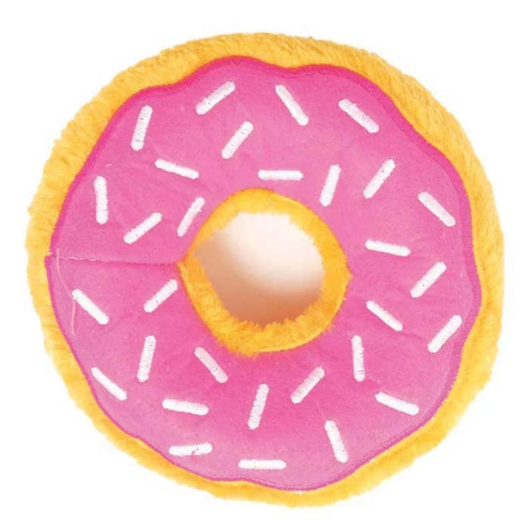 Zippy Paws Dog Toys Plush Donutz Junior - Strawberry | PeekAPaw Pet Supplies