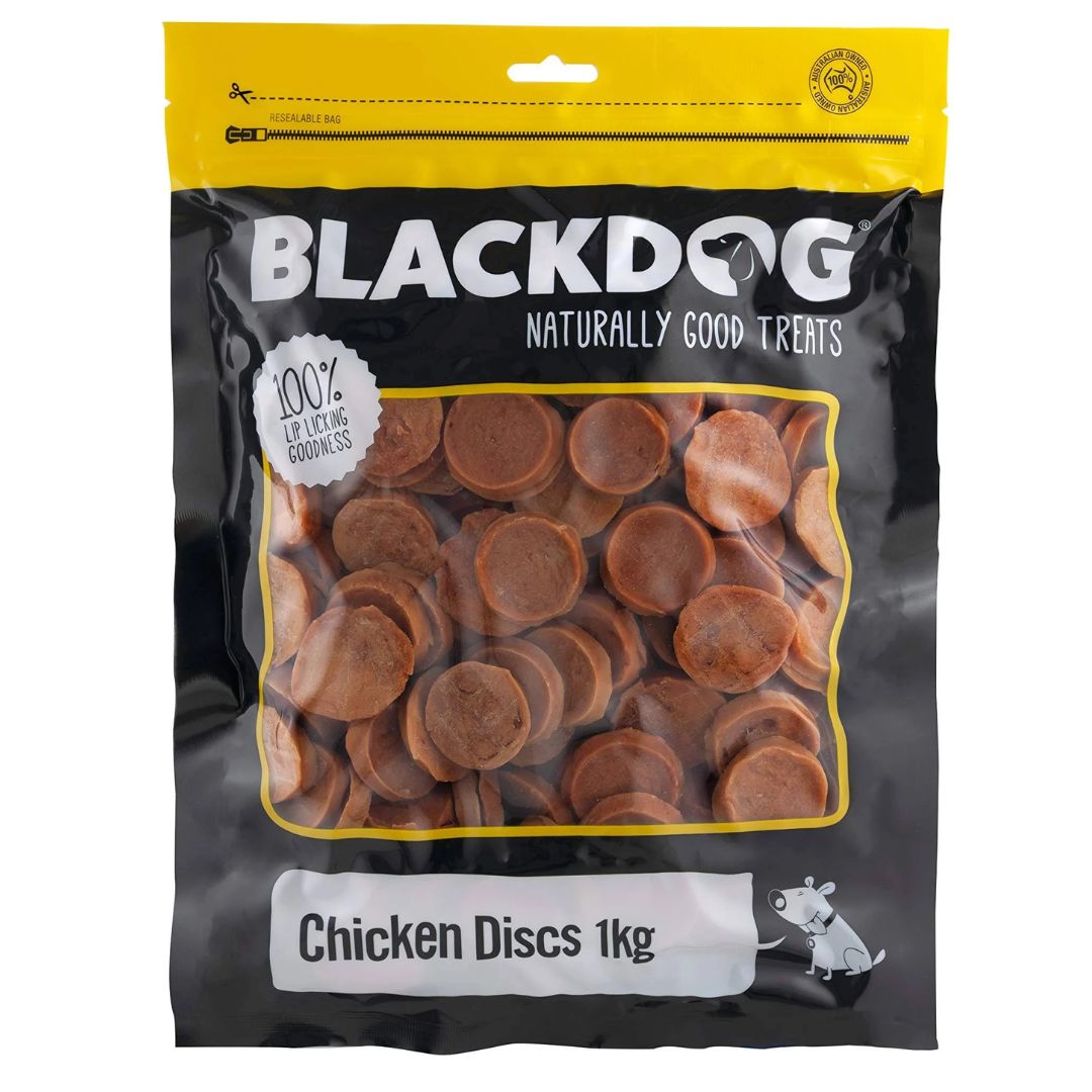 Blackdog Chicken Discs Dog Treats - 1kg | PeekAPaw Pet Supplies