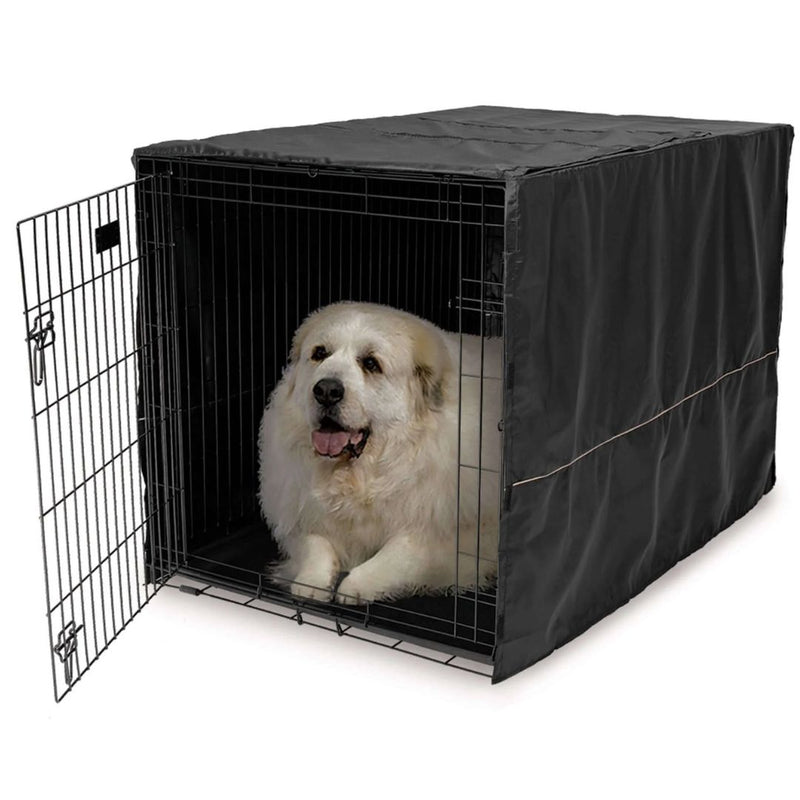 MidWest Homes for Pets QuiteTime Dog Crate Cover in Black - 48" | PeekAPaw Pet Supplies