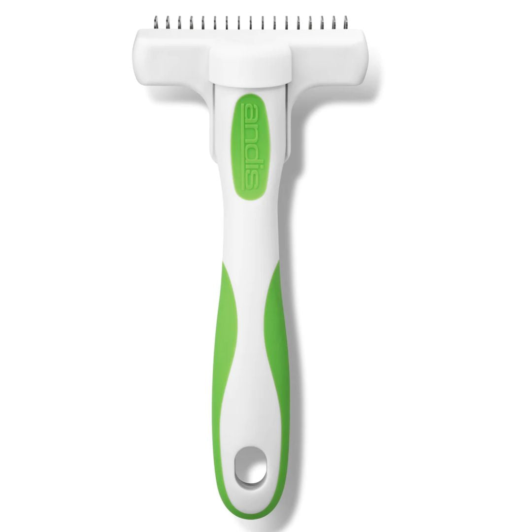 Andis Pet Deshedding Tool White Lime Green  | PeekAPaw Pet Supplies