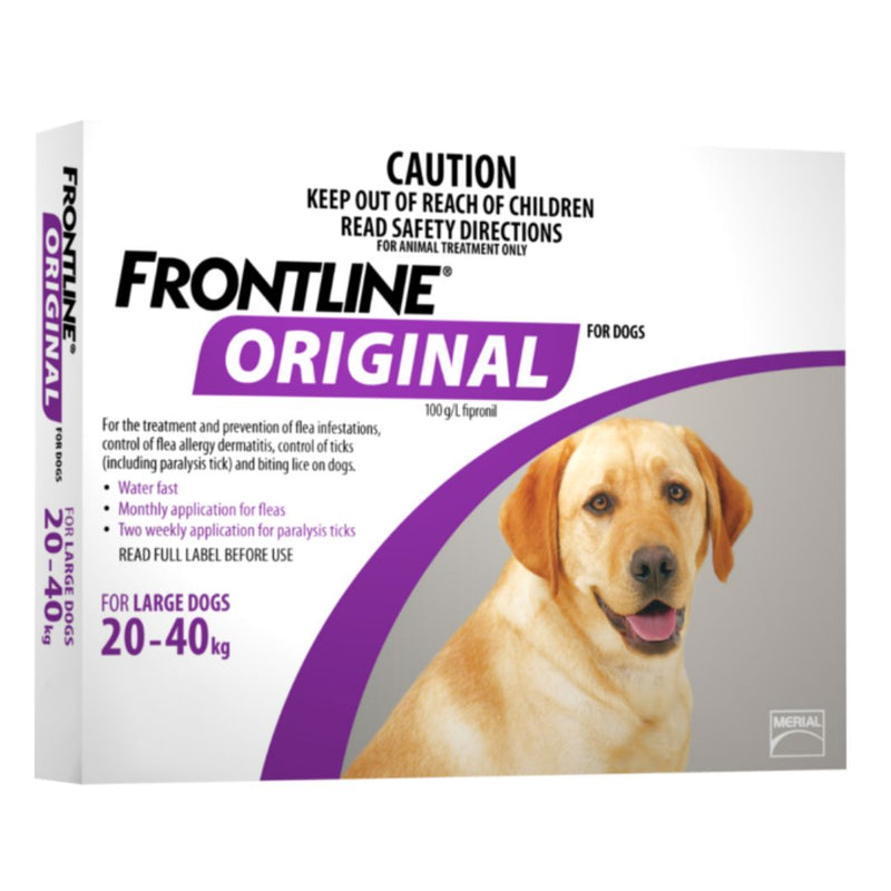 Frontline Original for Dogs - 4 Pack (20-40kg) | PeekAPaw Pet Supplies
