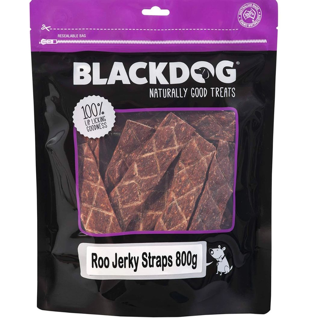 Blackdog Roo Jerky Straps Dog Treats - 800g | PeekAPaw Pet Supplies