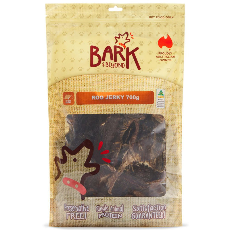 Bark & Beyond Roo Jerky - 700g | PeekAPaw Pet Supplies