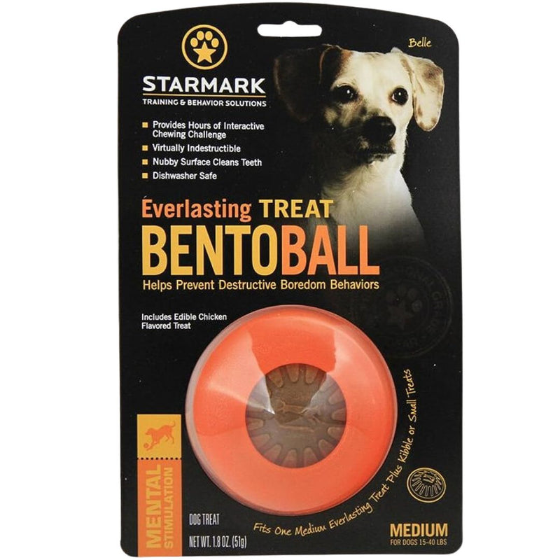 Starmark Dog Toys Everlasting Treat Bento Ball - Medium | PeekAPaw Pet Supplies