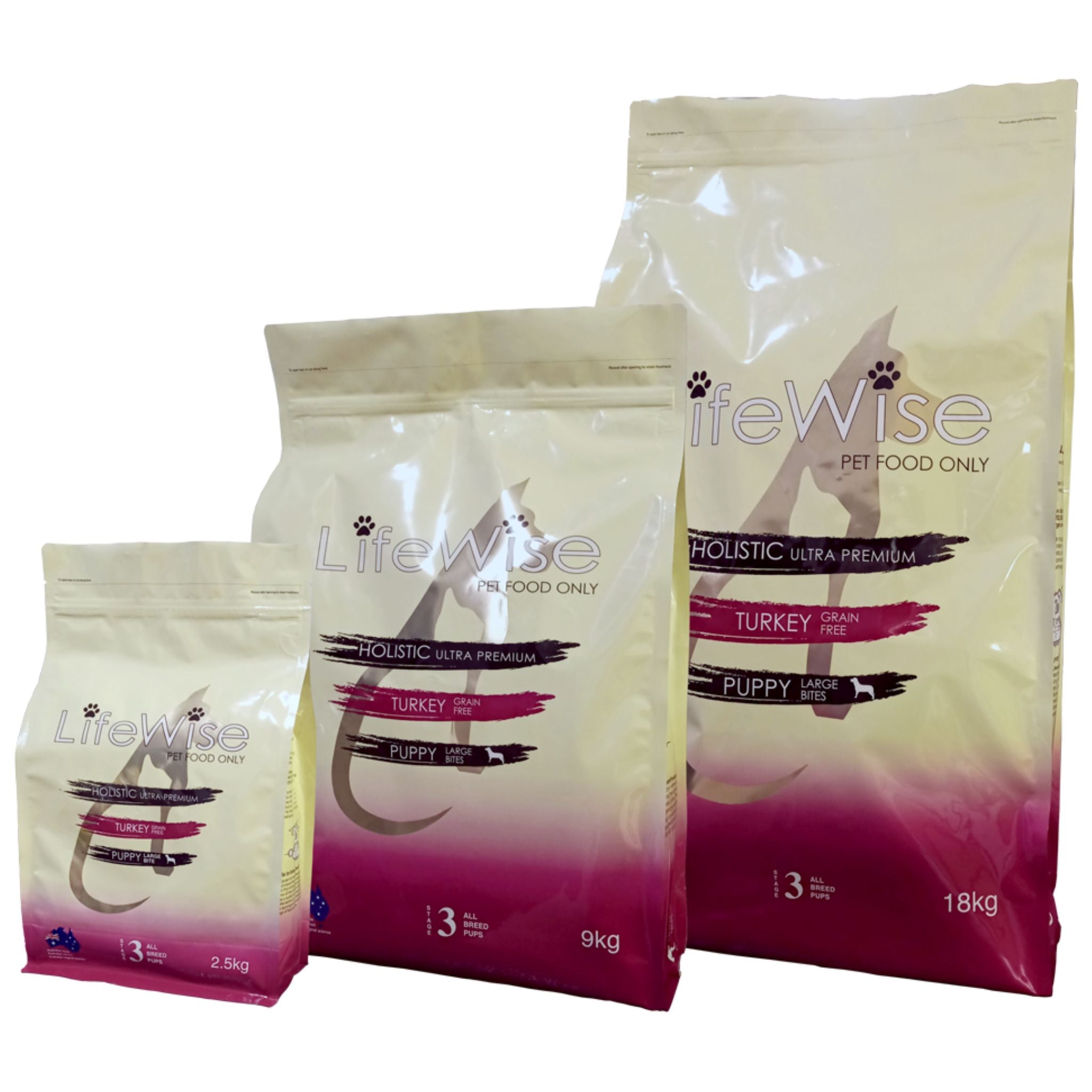 Lifewise Dry Puppy Food Stage 3 Turkey Large Bites