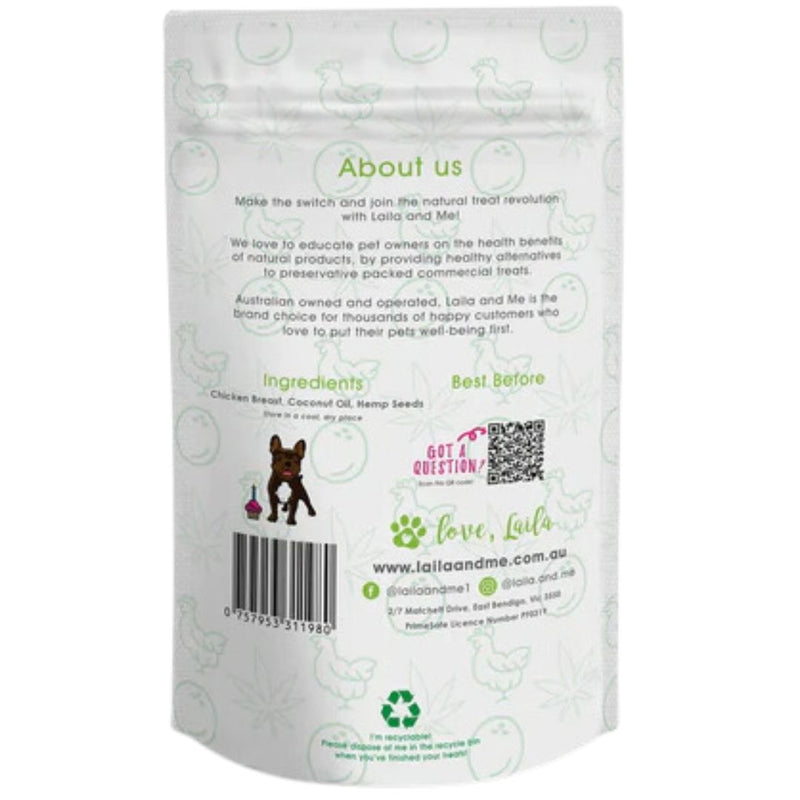 Laila & Me Dehydrated Range Dog Treats Coco And Hemp Chicken | PeekAPaw Pet Supplies