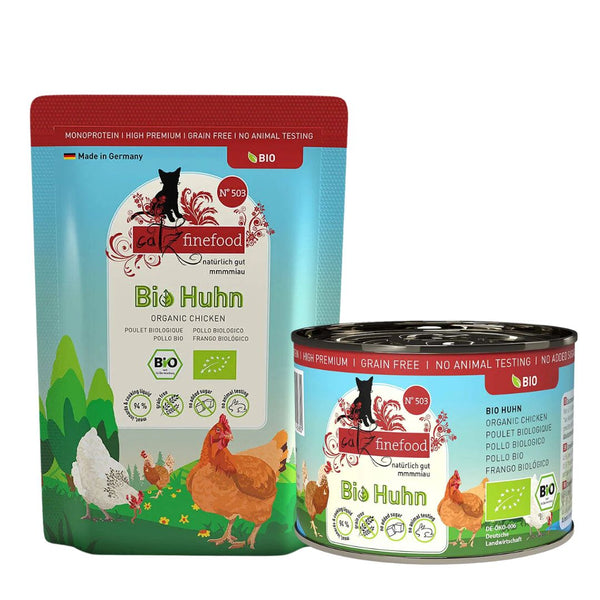 Catz Finefood Bio No.503 – Organic Chicken - 85g x 12 | PeekAPaw Pet Supplies