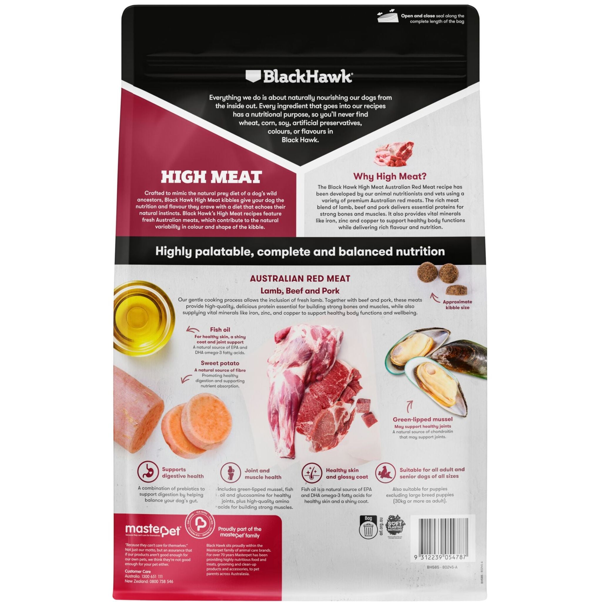 Black Hawk Australian Red Meat High Meat Adult Dry Dog Food