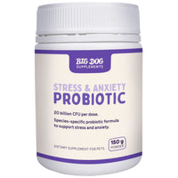 Big Dog Stress and Anxiety Probiotic tub, purple label