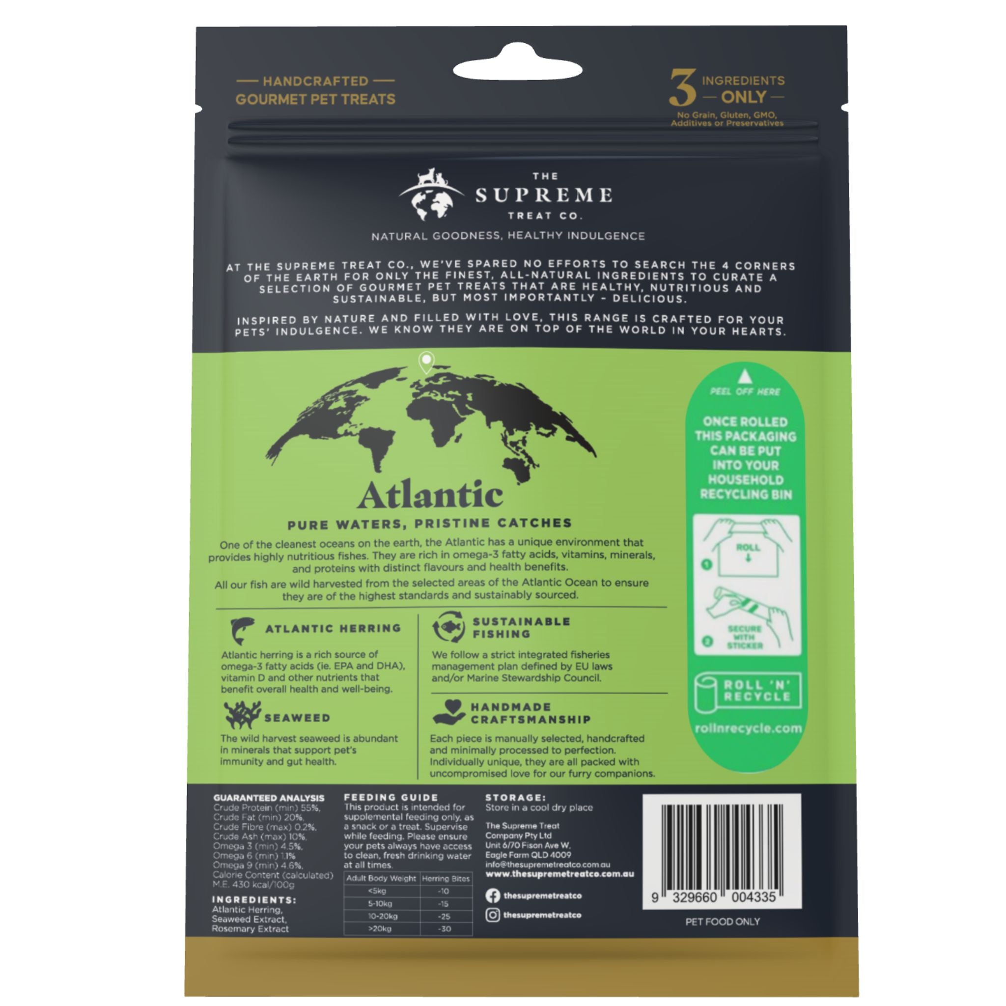 The Supreme Treat Co Herring & Seaweed Kitten Treats