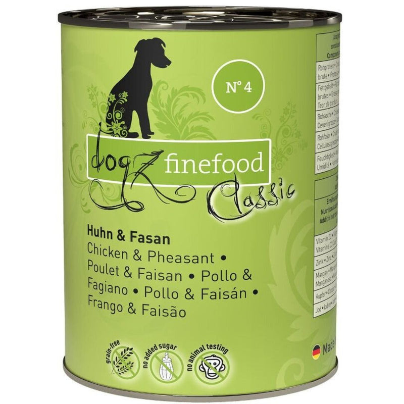 Dogz Finefood Classic No.4 Chicken & Pheasant - 400g x 6 | PeekAPaw Pet Supplies