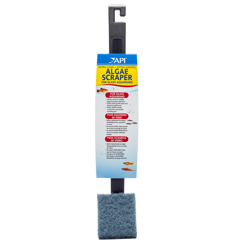 API long handled algae scraper for glass aquariums, front of pack